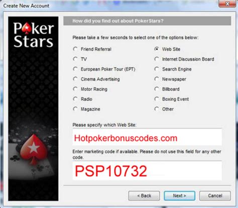 current pokerstars deposit codes